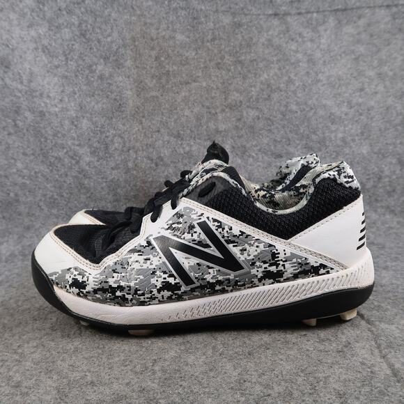 New Balance Shoes Big Kids 5 Baseball Cleats Youth Sport Athletic Black White - Picture 6 of 13